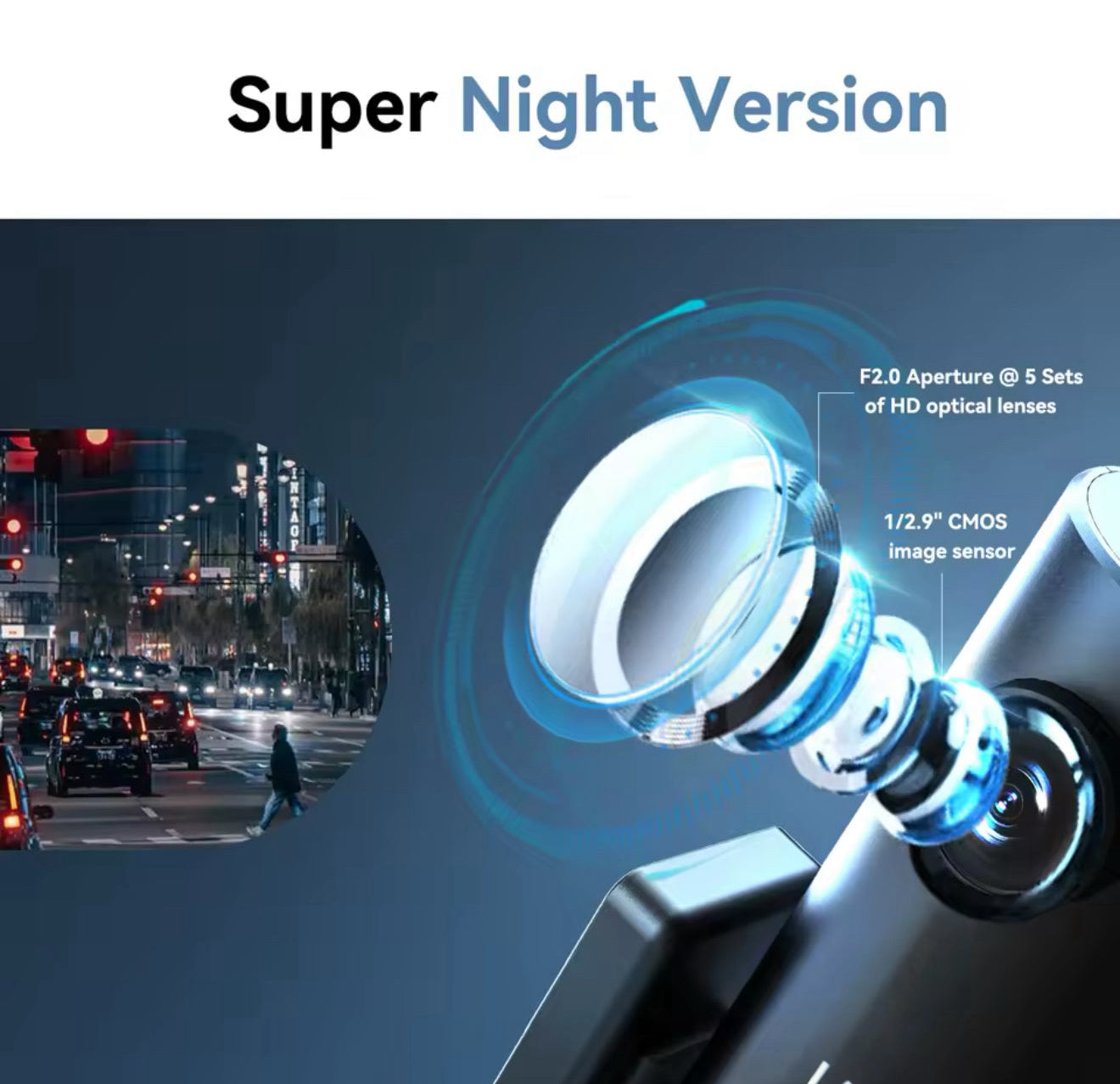 1080P HD Mini Dash Cam | WiFi Car Camera Recorder with Smart App for iOS & Android