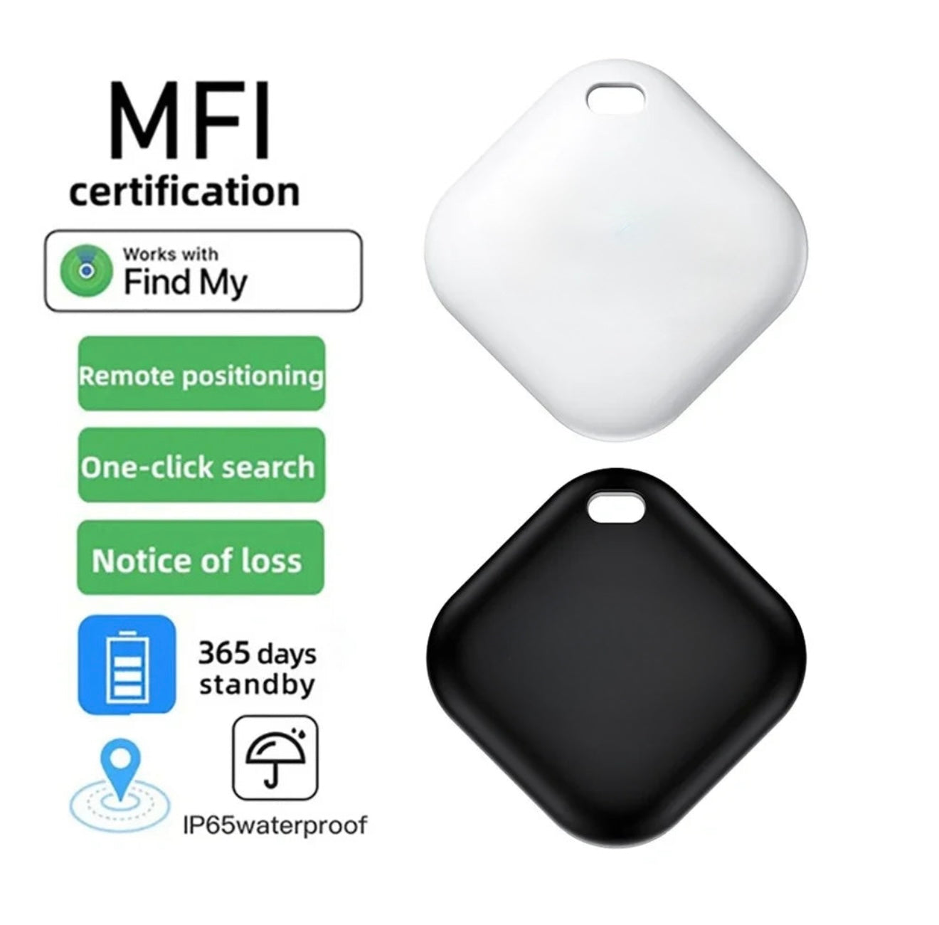 Mini Bluetooth GPS Tracker – Works with Apple Find My (Keys, Pets, Luggage & More)